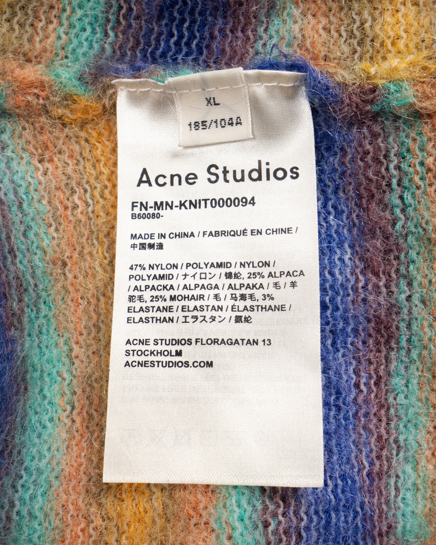 Blue/Multi Striped Crewneck Sweater