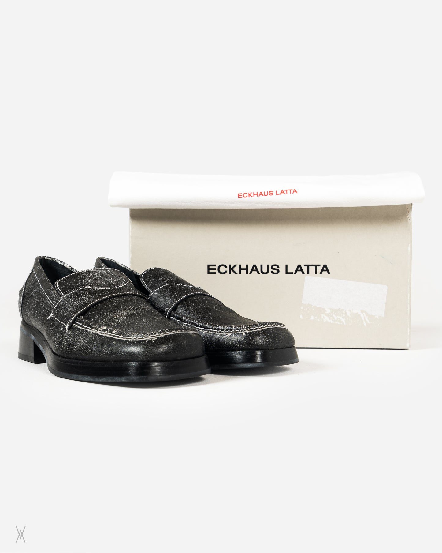 Cracked Leather Loafers
