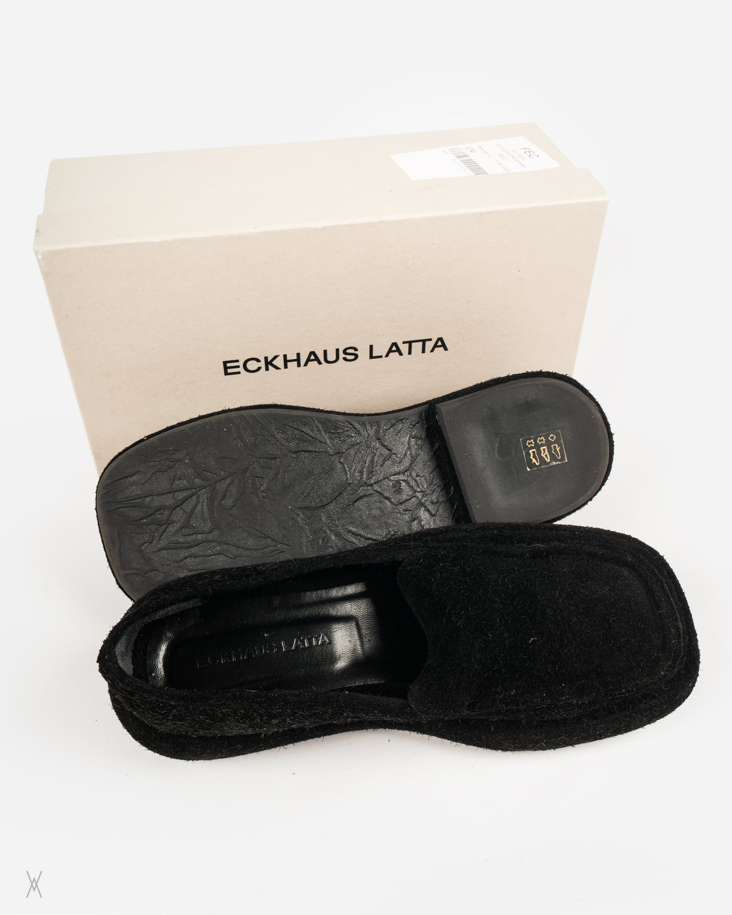 Eckhaus Latta black low-profile loafers