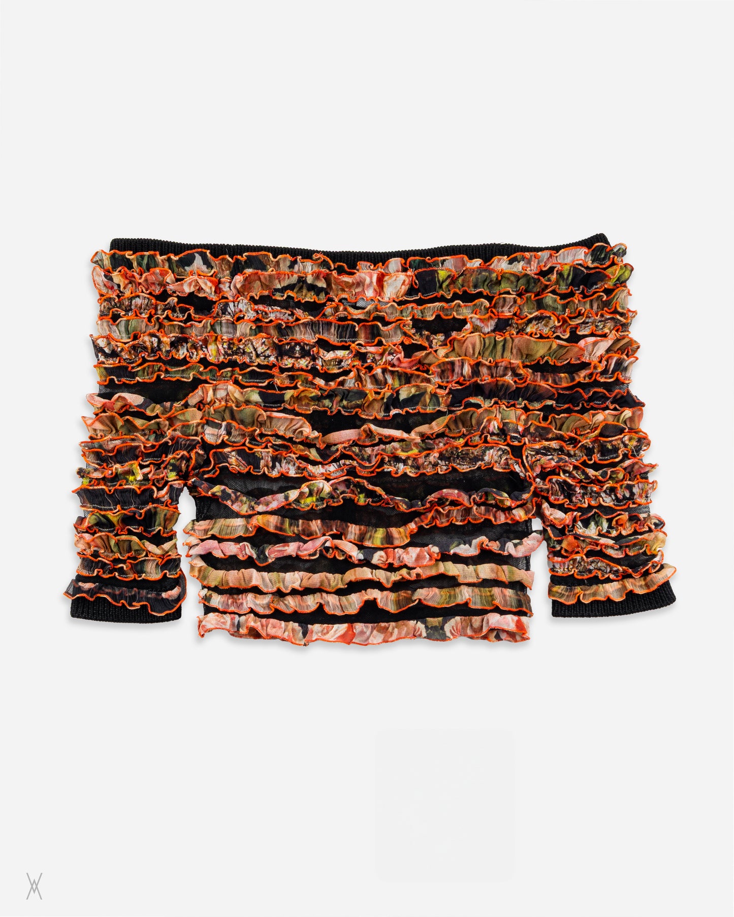 Femme ruched mesh top