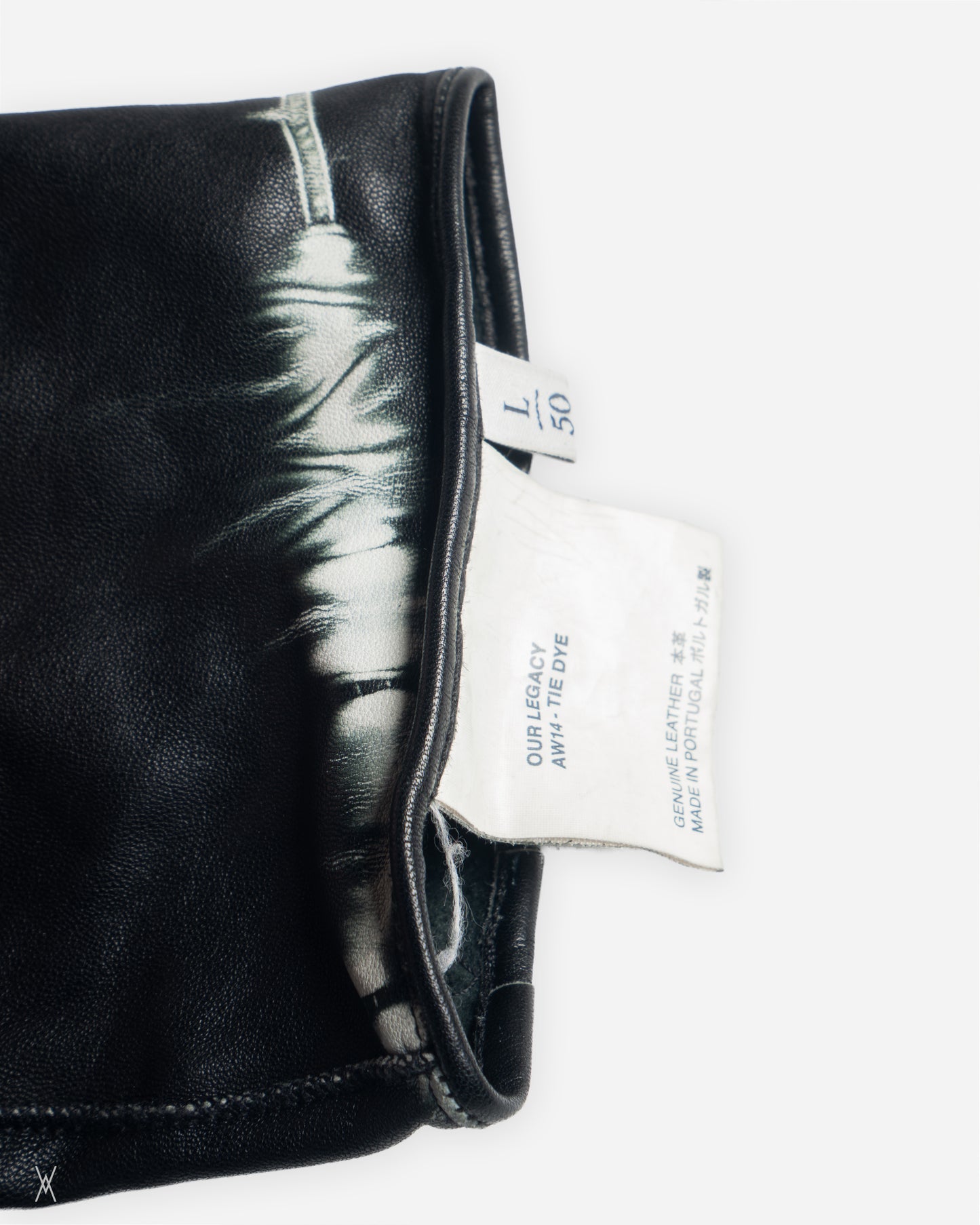 Tie dye leather gloves AW14