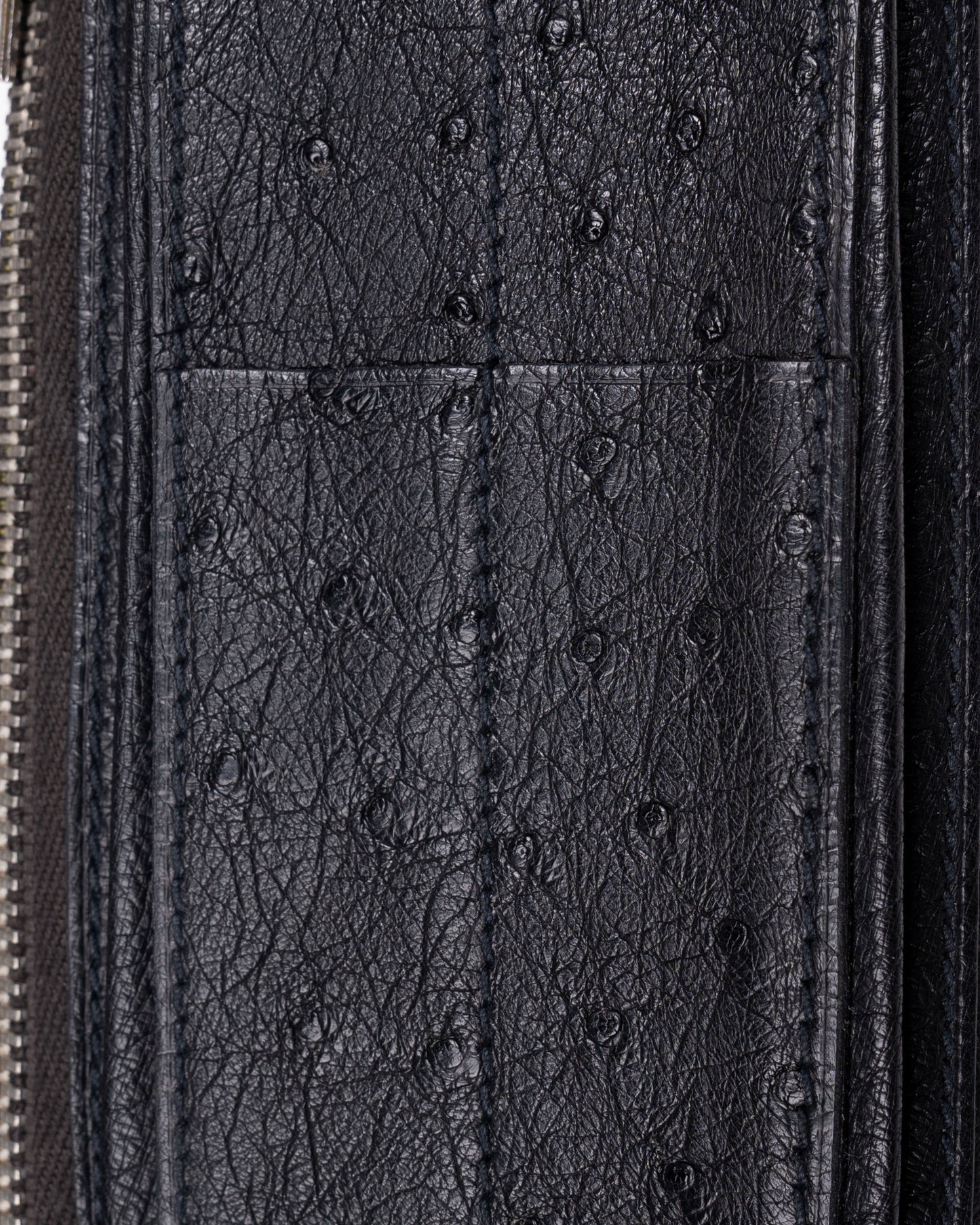 Rick Owens 2000s Ostrich Cargo Zipper Bracelet