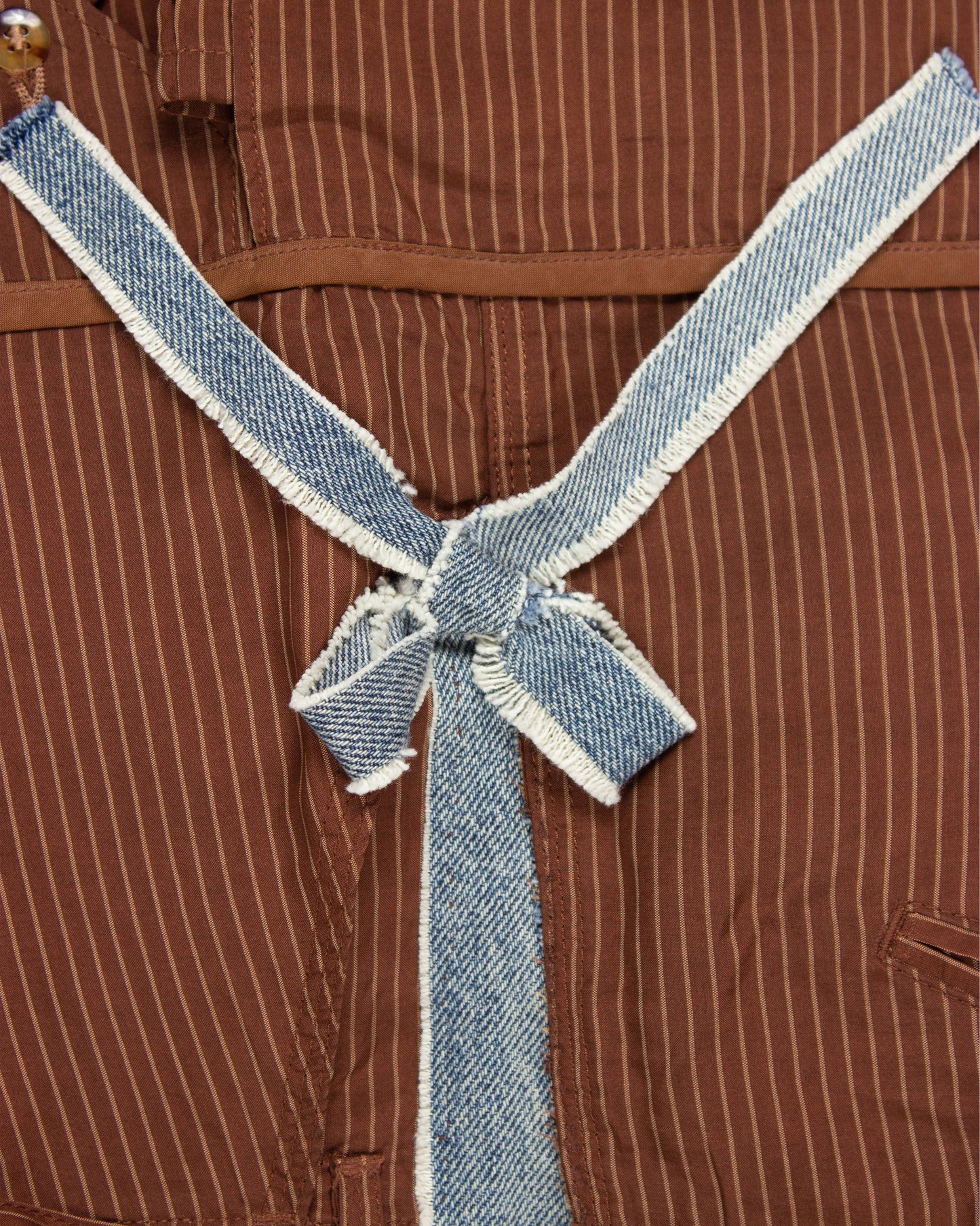 Brown Striped Cargo Pants