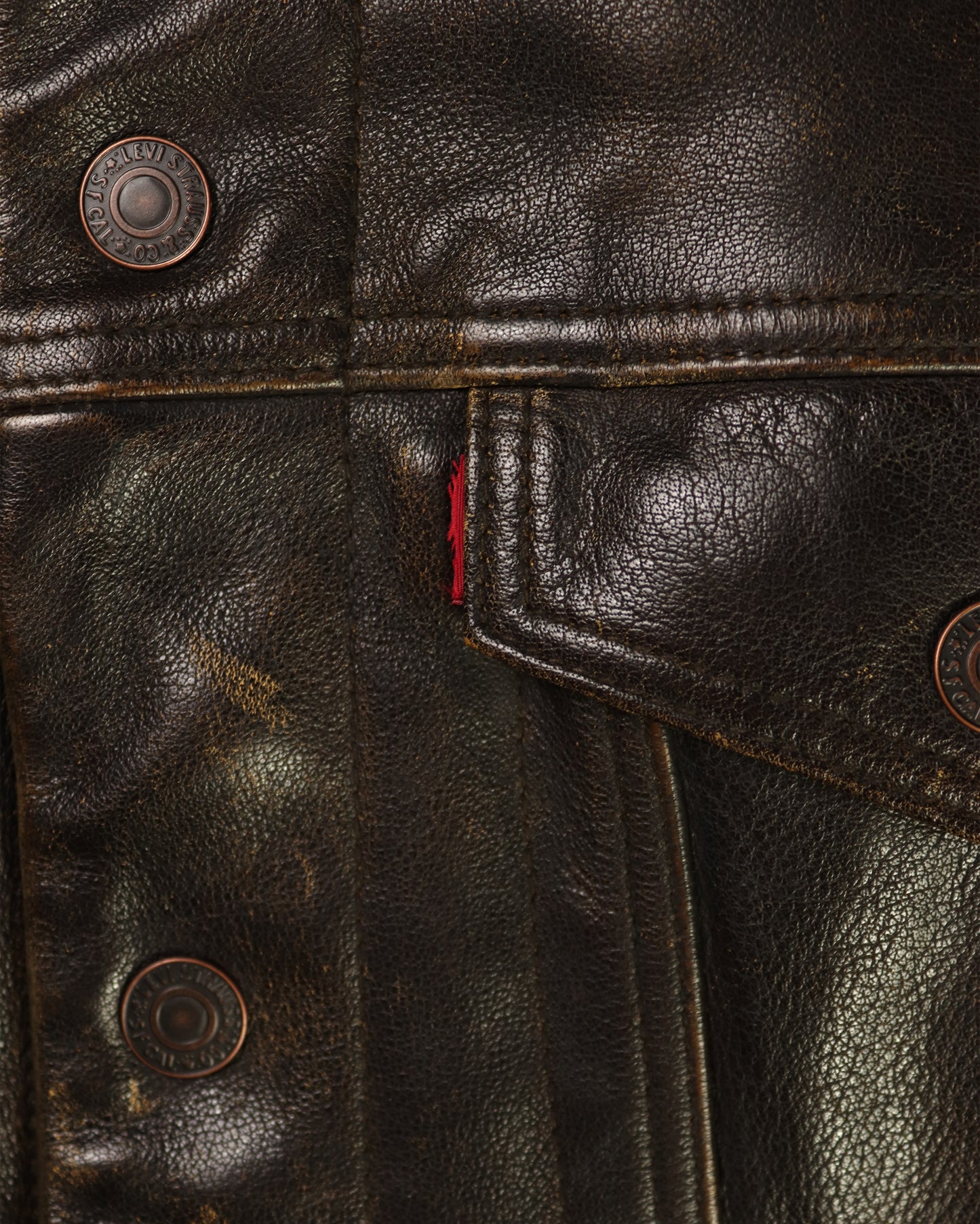 Levi’s buffalo leather trucker jacket