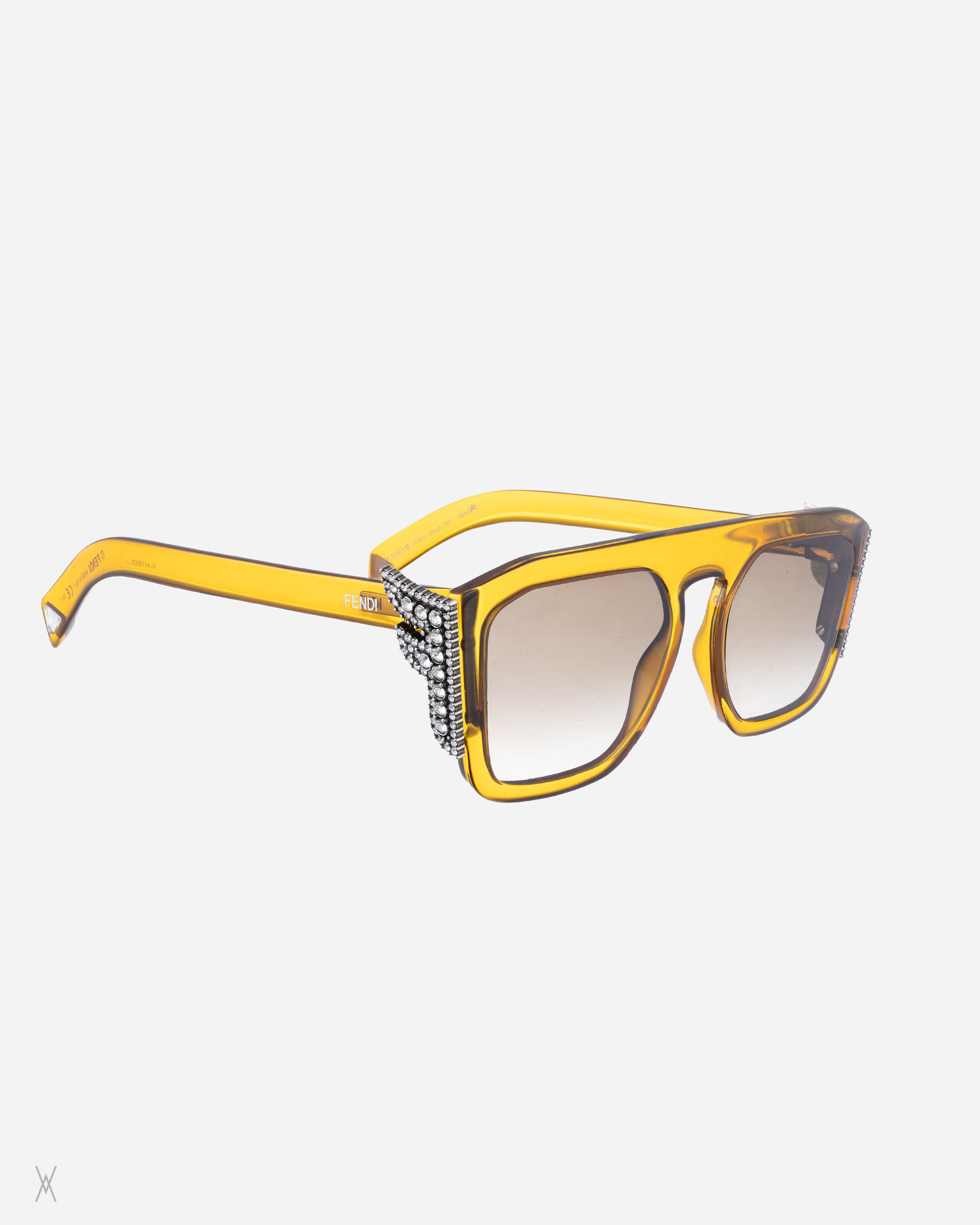 Crystal Logo Sunglasses – Amber / Brown – VORHE