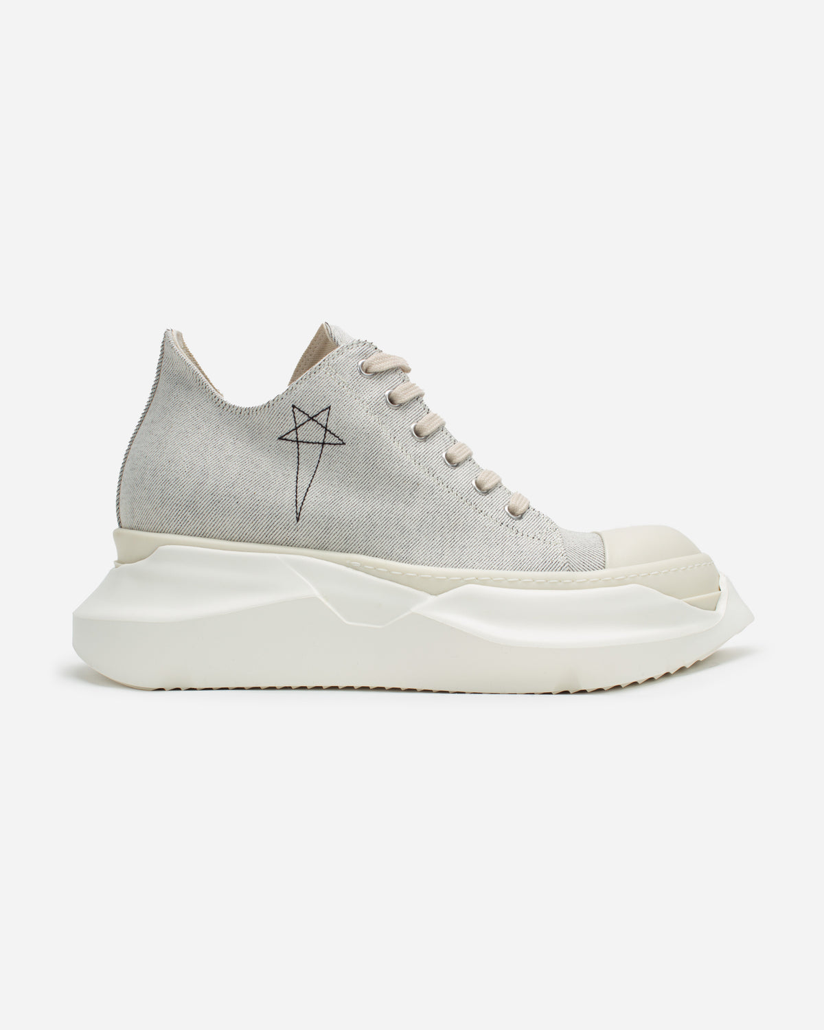 Rick Owens Denim Pentagram Abstract Ramones Low Top Sneakers – VORHE