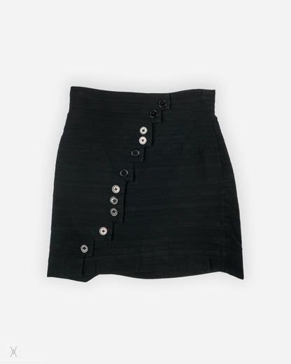 Acne Jeans black panelled mini skirt