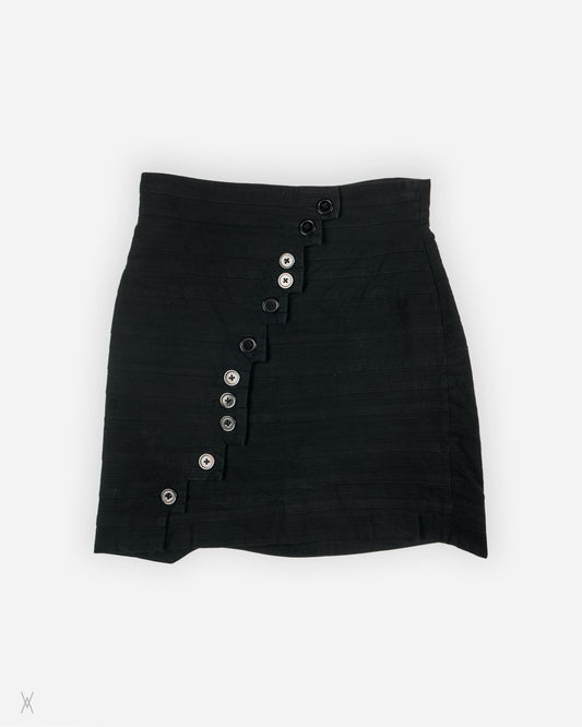 Acne Jeans black panelled mini skirt