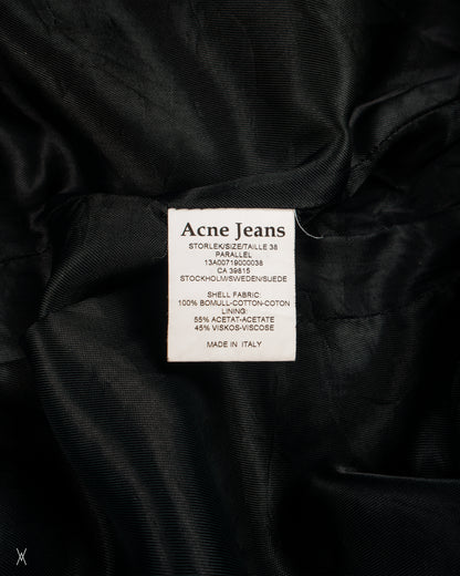 Acne Jeans black panelled mini skirt