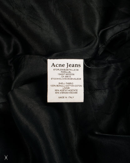 Acne Jeans black panelled mini skirt