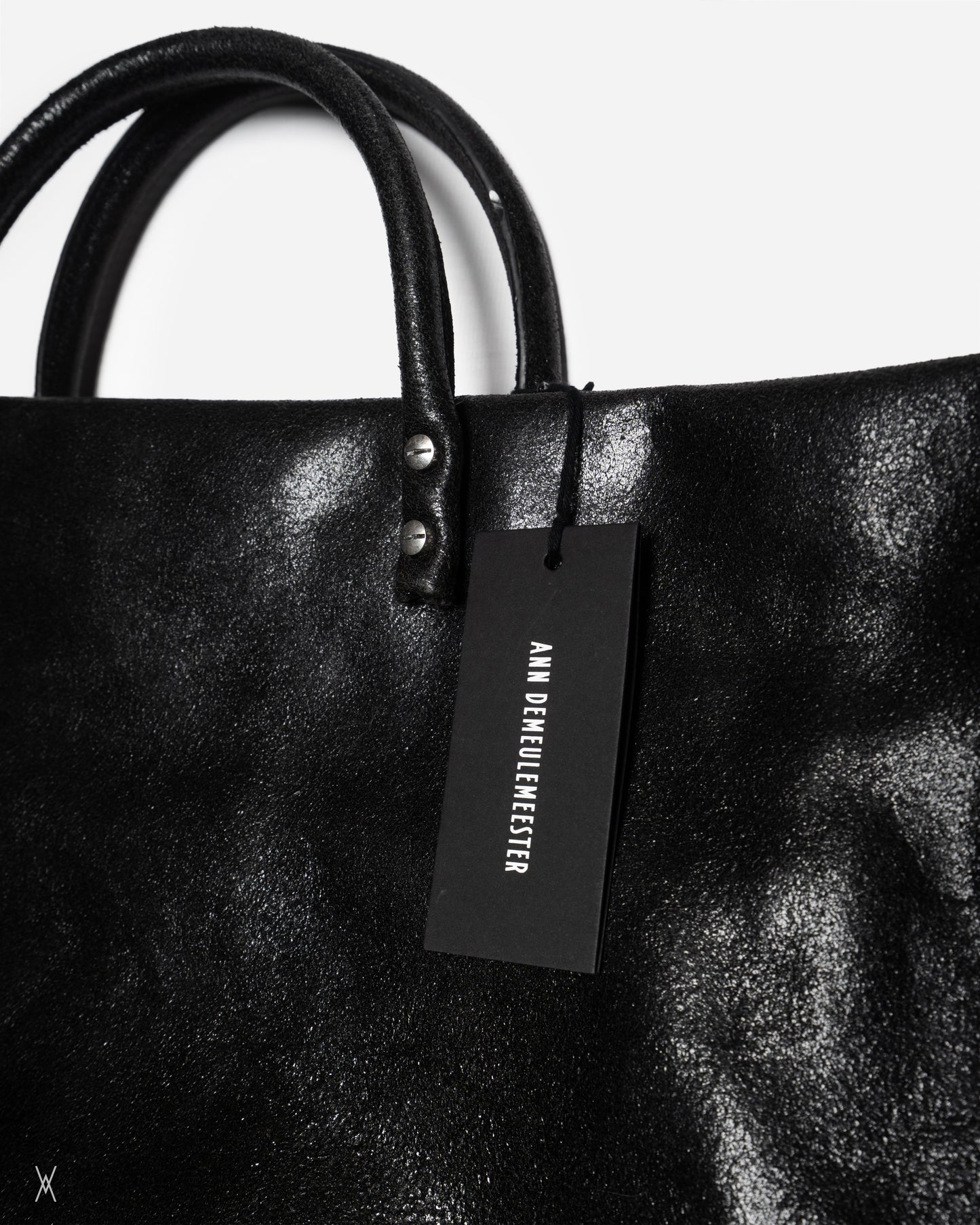 Large leather tote bag