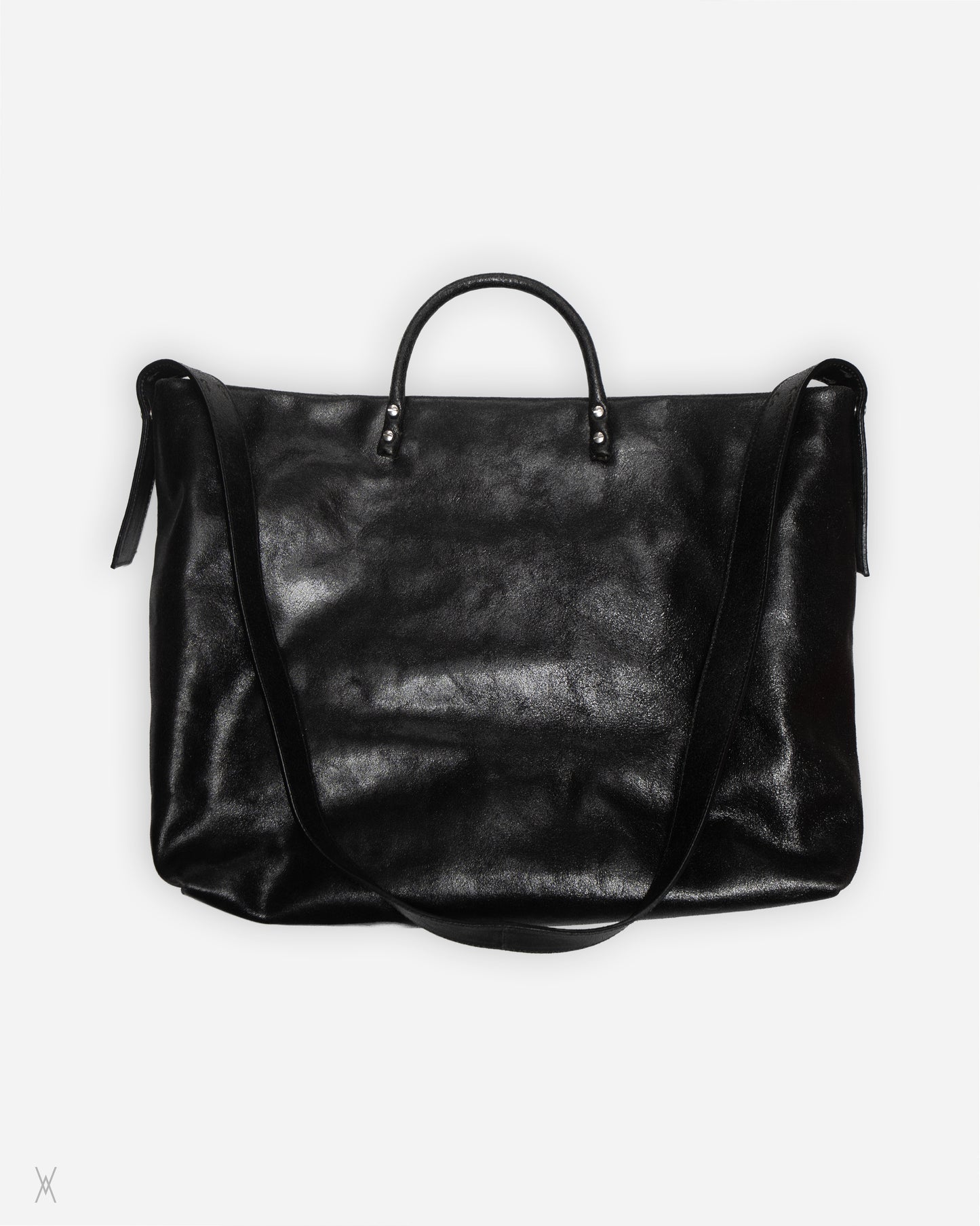 Large leather tote bag