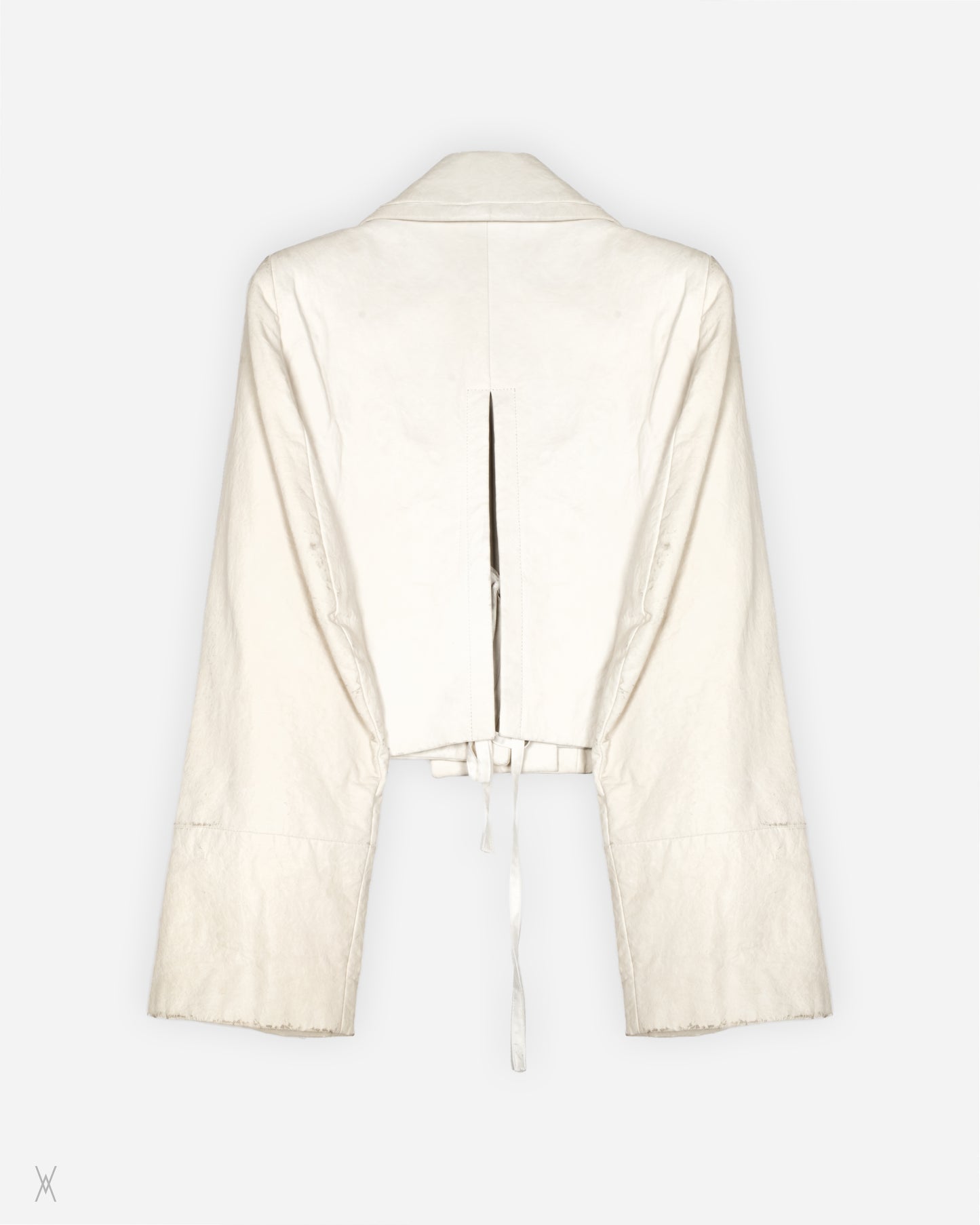 Cropped leather jacket