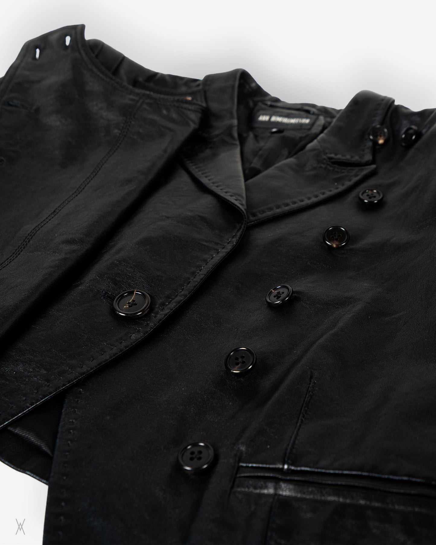 Leather Jacket with Detachable Panel / (38)