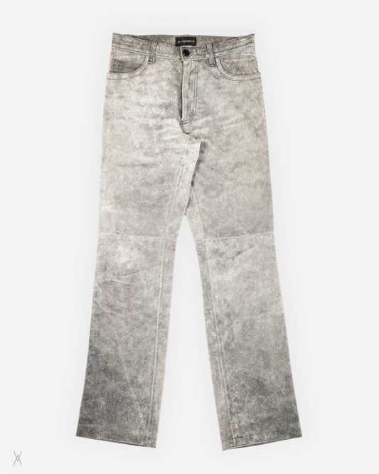 Distressed Leather Pants