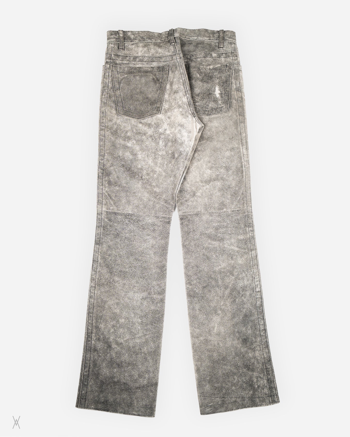 Distressed Leather Pants