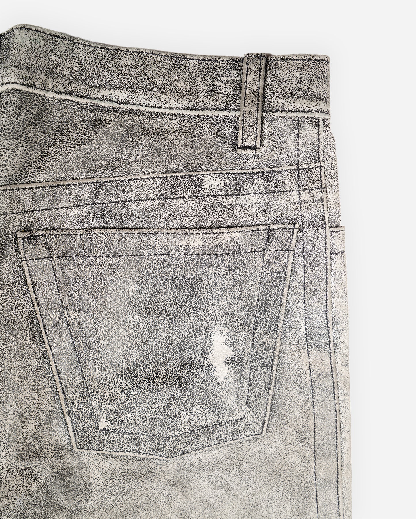 Distressed Leather Pants