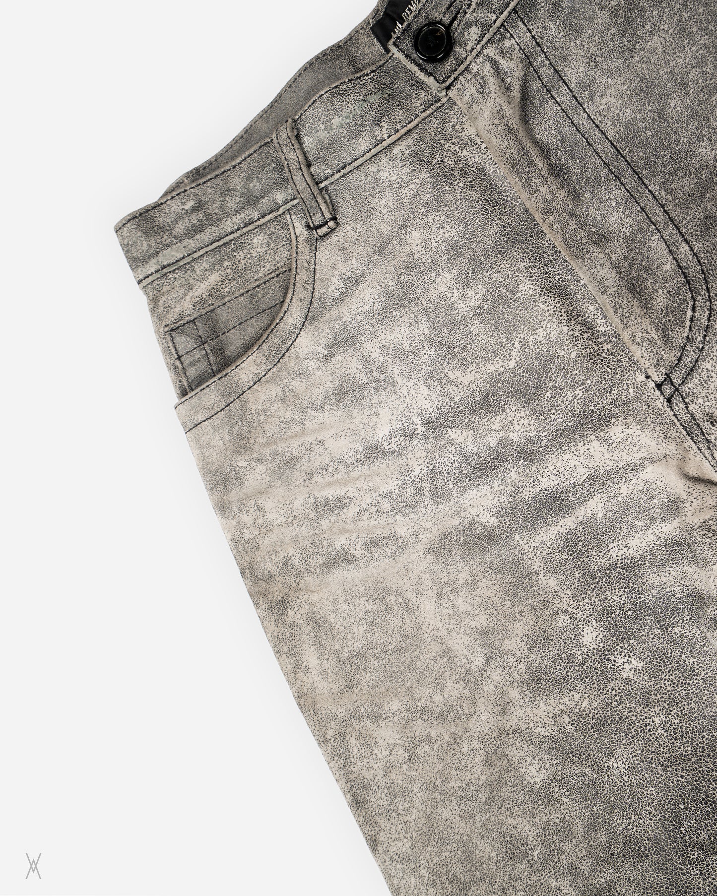 Distressed Leather Pants