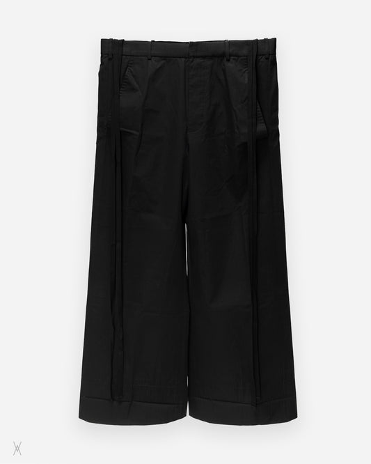 Ann Demeulemeester Wide Leg Trousers with Side Straps / (48)