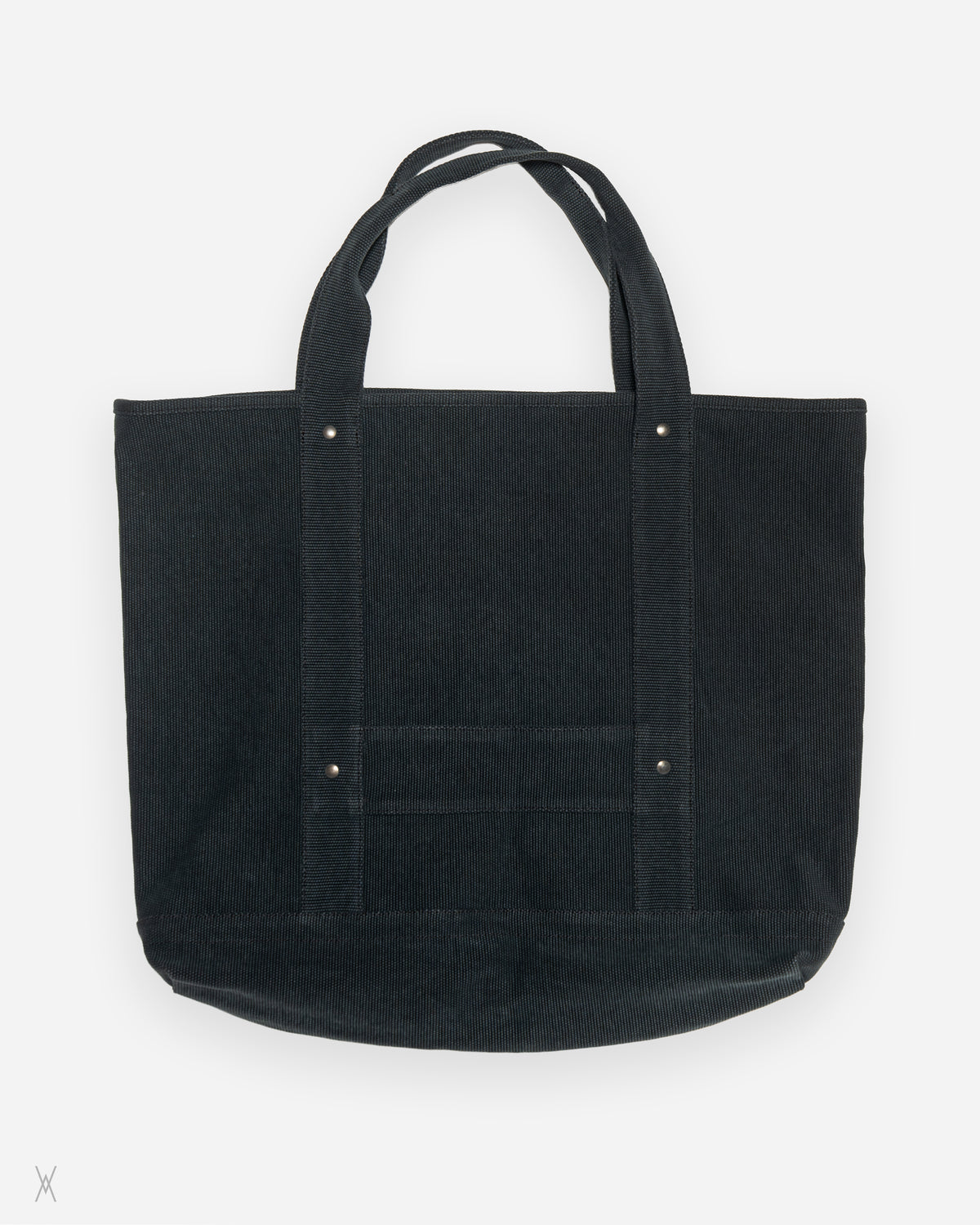Ann Demeulemeester Riveted Canvas Charcoal Tote Bag / (OS)