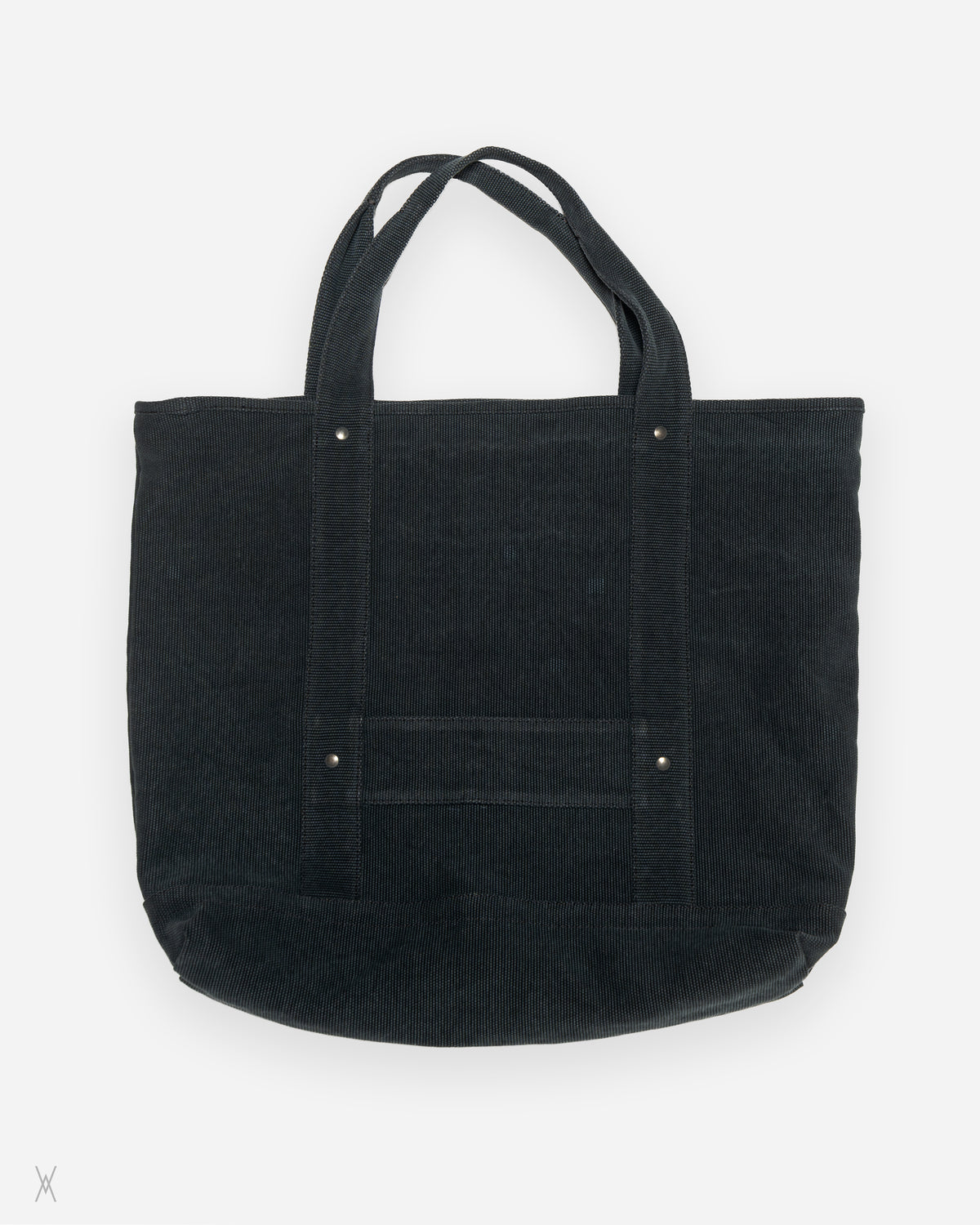 Ann Demeulemeester Riveted Canvas Charcoal Tote Bag / (OS)