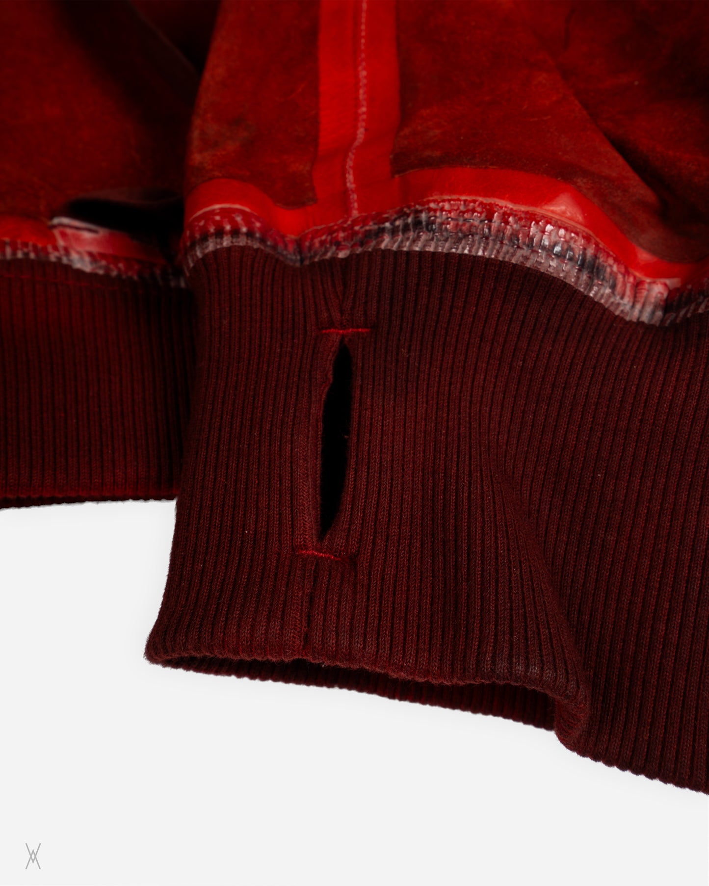 Leather bomber jacket