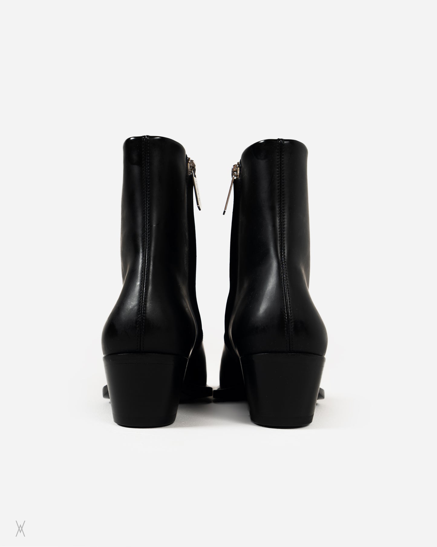 Metal-Toe Leather Western Boots / (41)