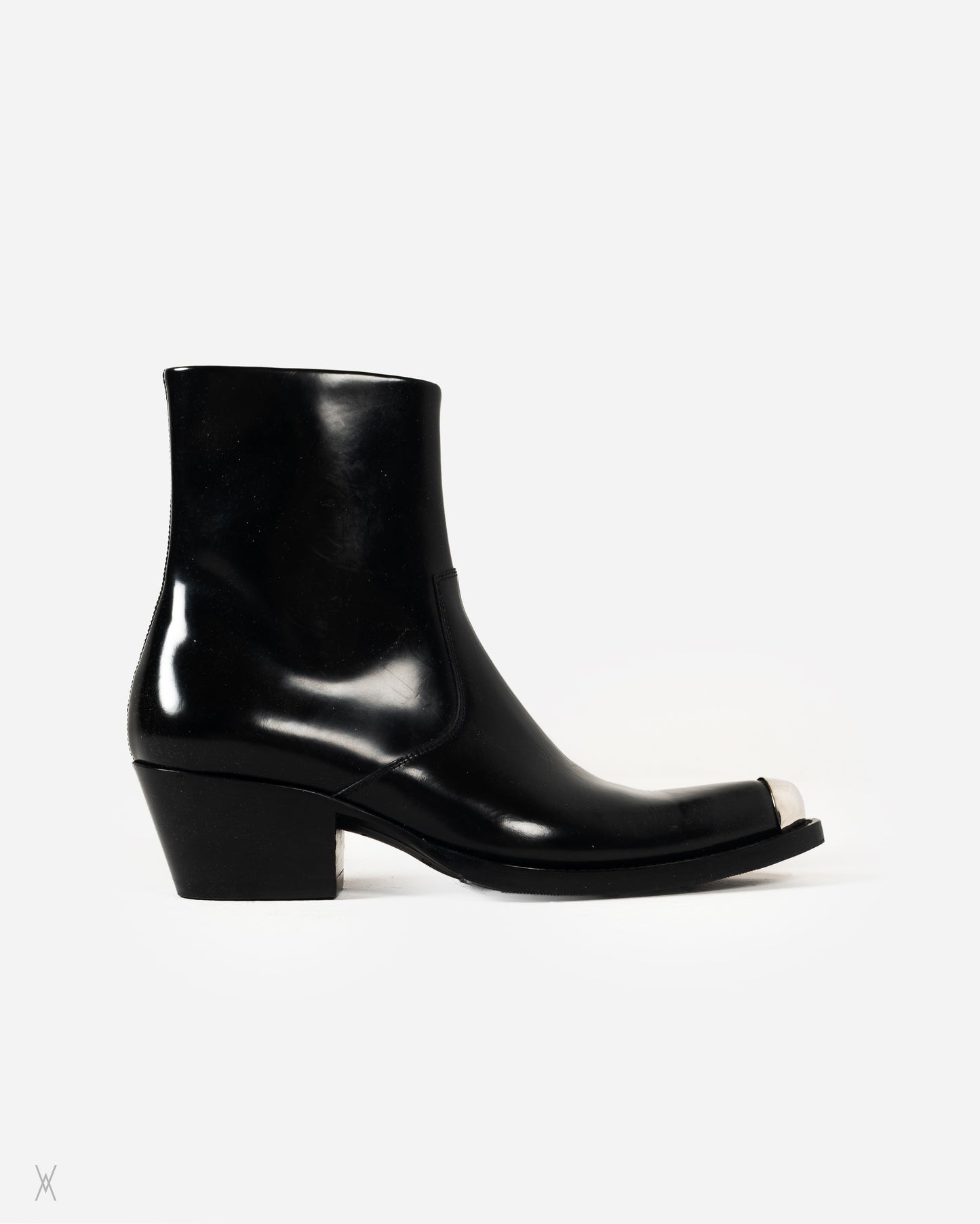 Metal-Toe Leather Western Boots / (43)