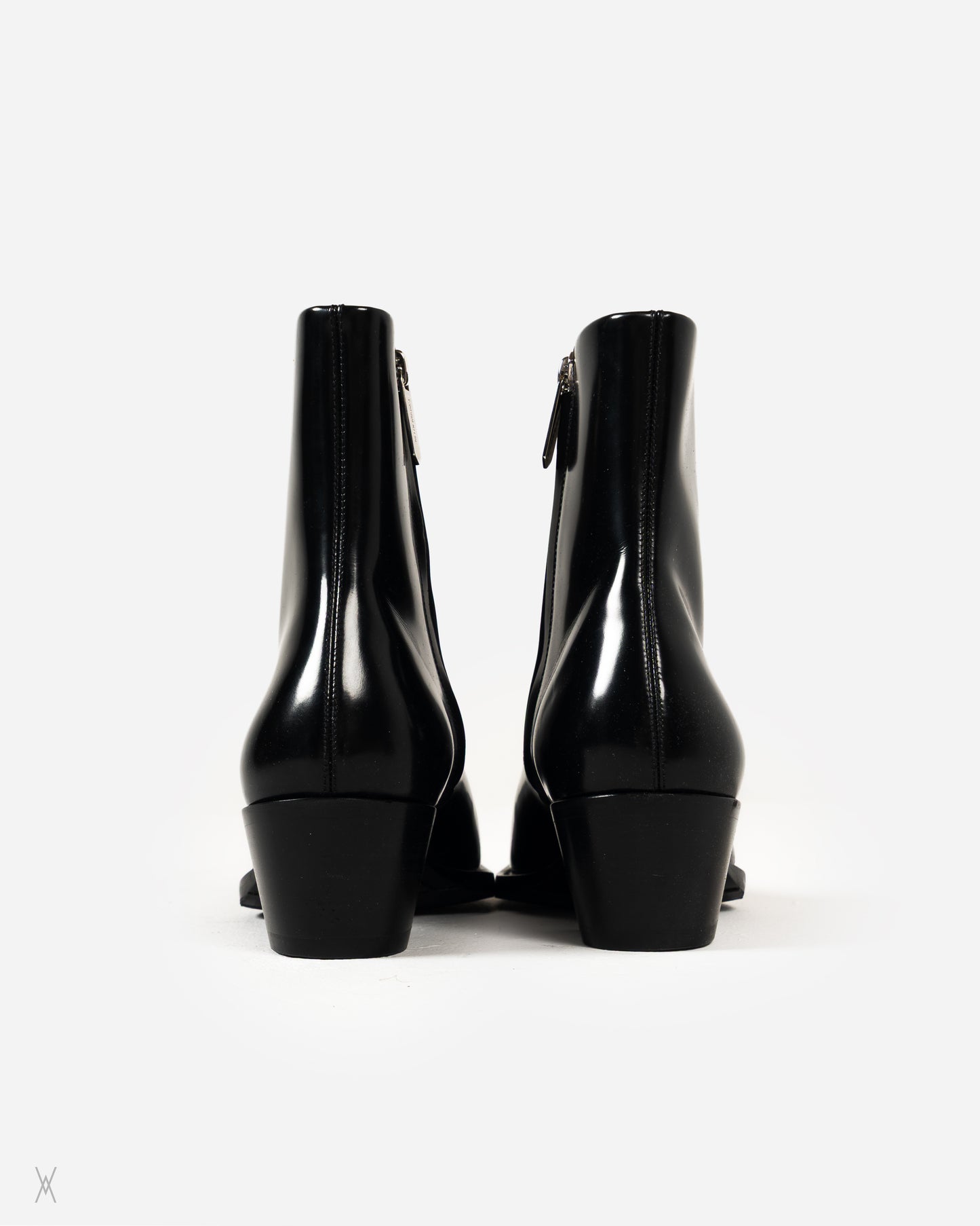 Metal-Toe Leather Western Boots / (43)