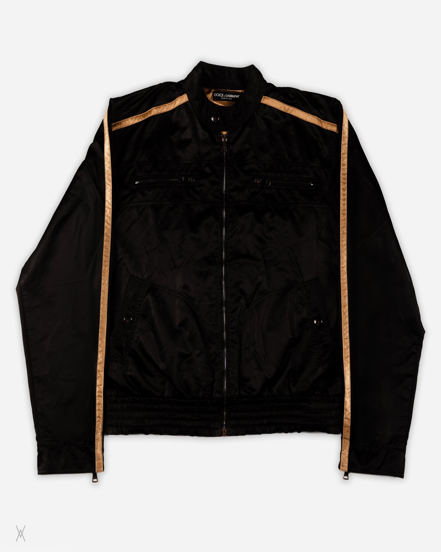Black & Gold Track Bomber Jacket / (54)