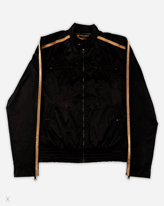 Black & Gold Track Bomber Jacket / (54)