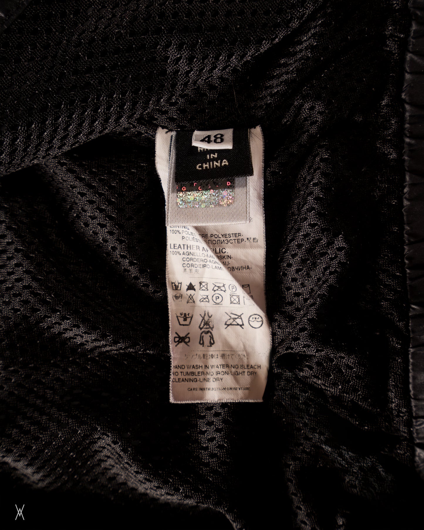 D&G Dolce & Gabbana Technical Zip Jacket with Lambskin