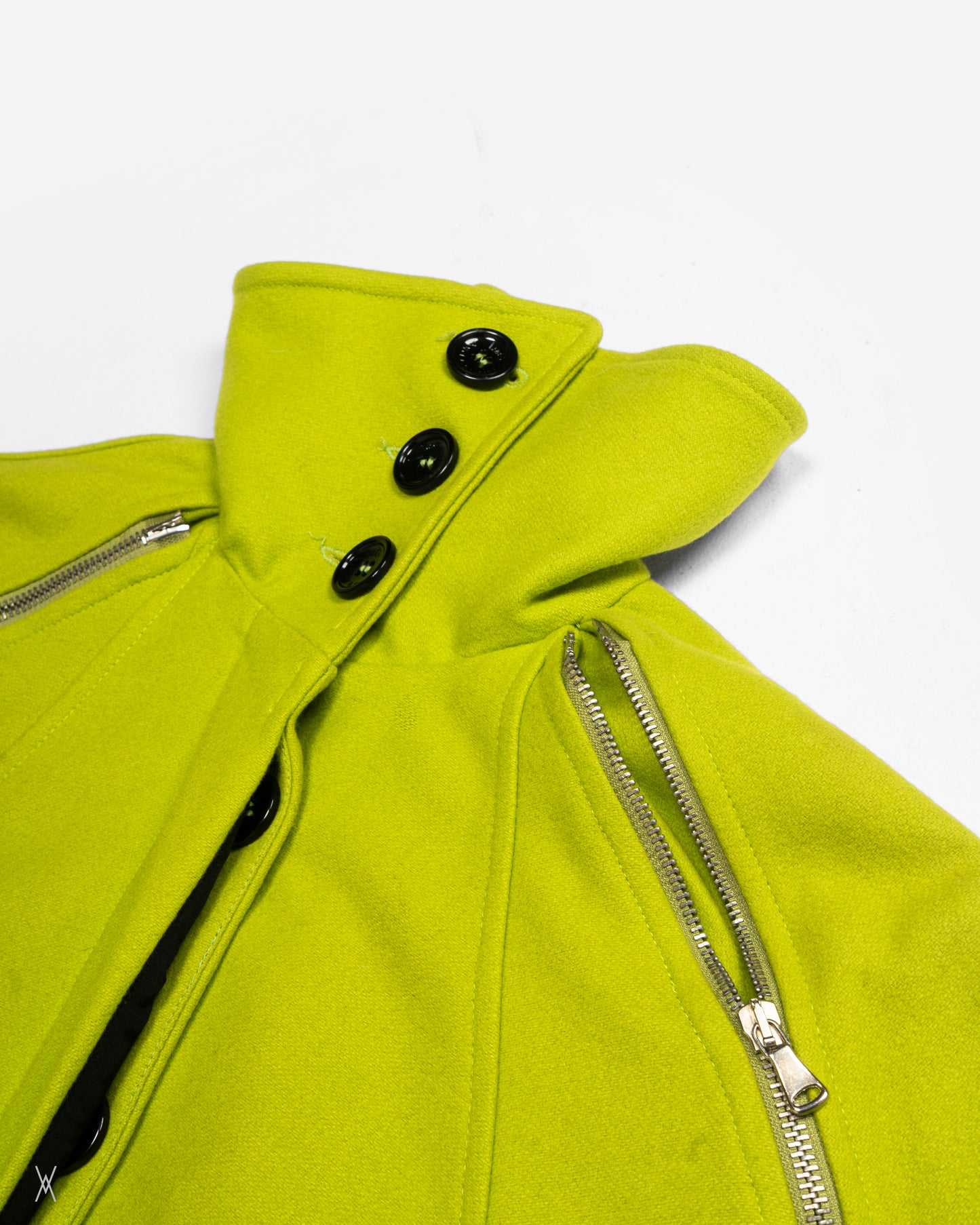 D&G Lime Green Wool Parachute Bomber Jacket