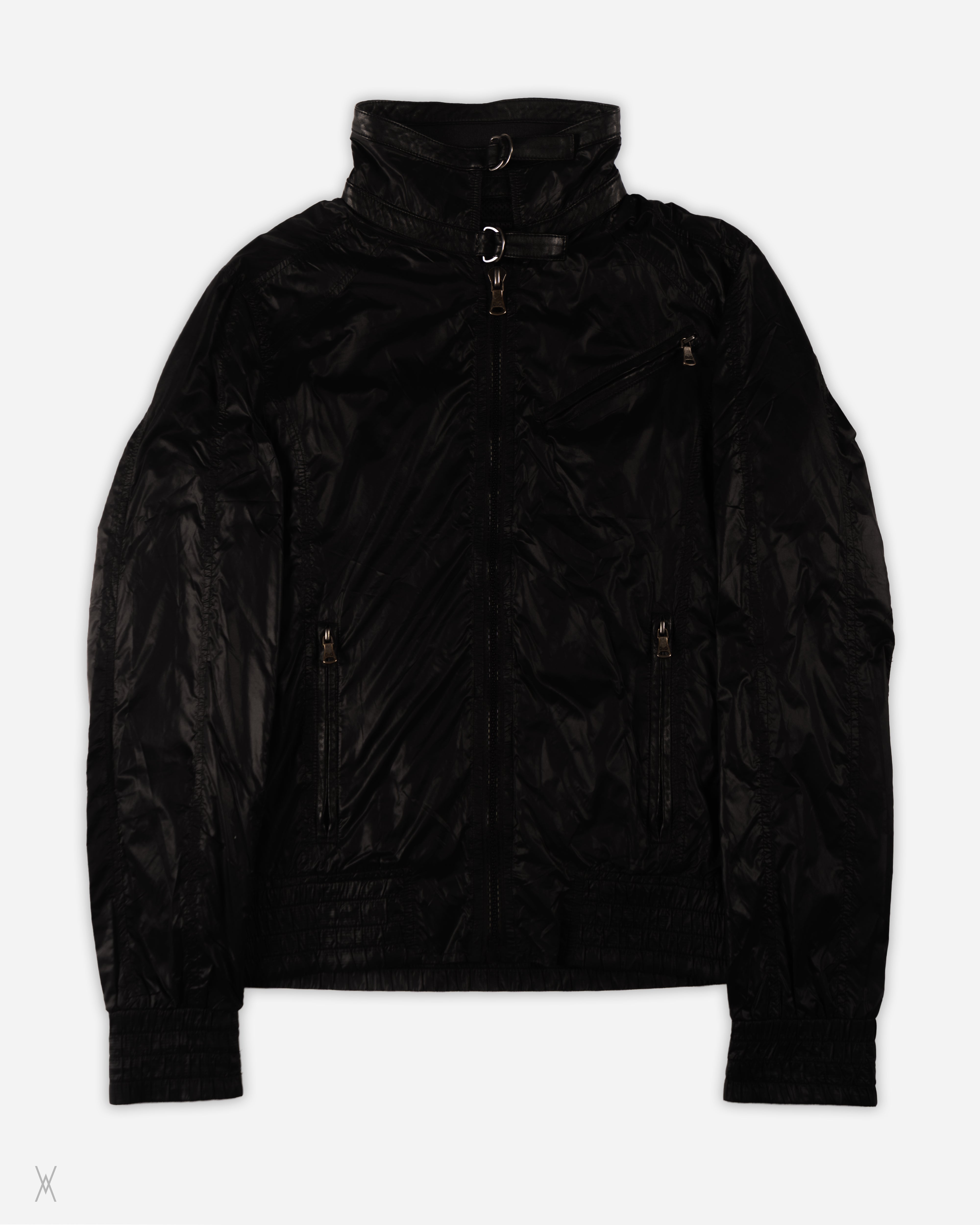 D&G Dolce & Gabbana Technical Zip Jacket with Lambskin – VORHE