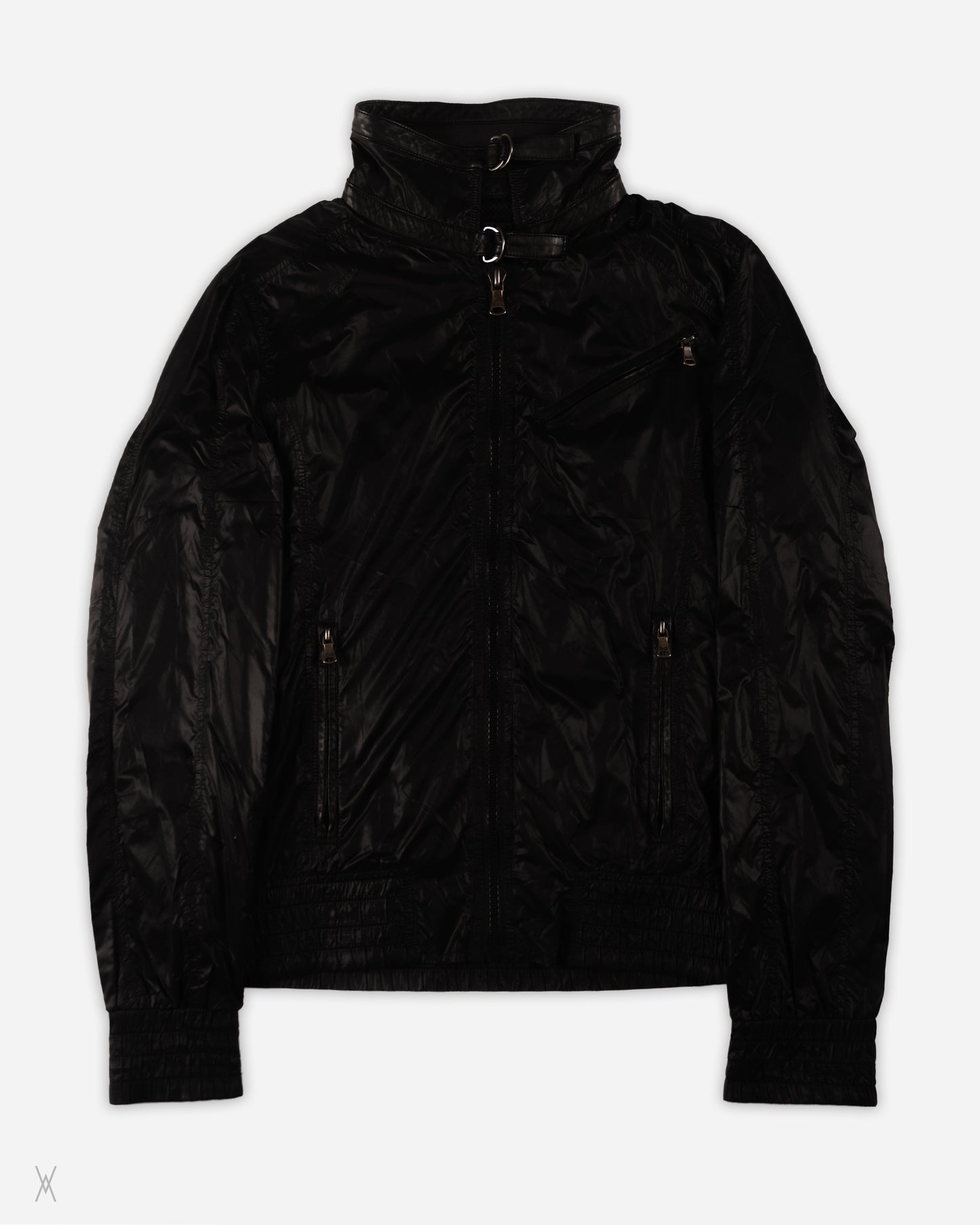 D&G Dolce & Gabbana Technical Zip Jacket with Lambskin