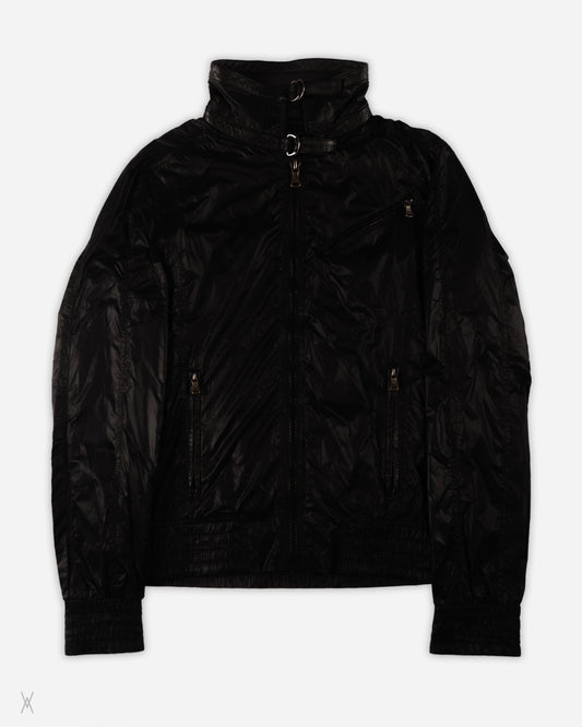 D&G Dolce & Gabbana Technical Zip Jacket with Lambskin