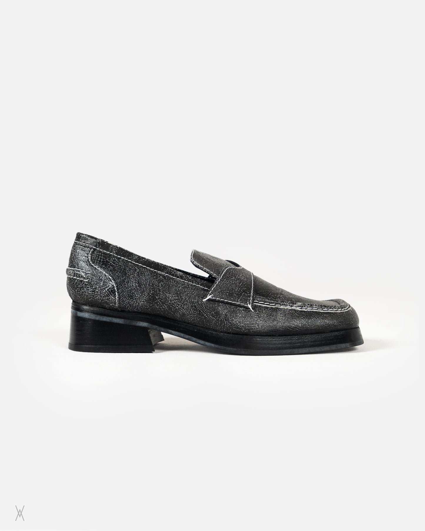 Cracked Leather Loafers