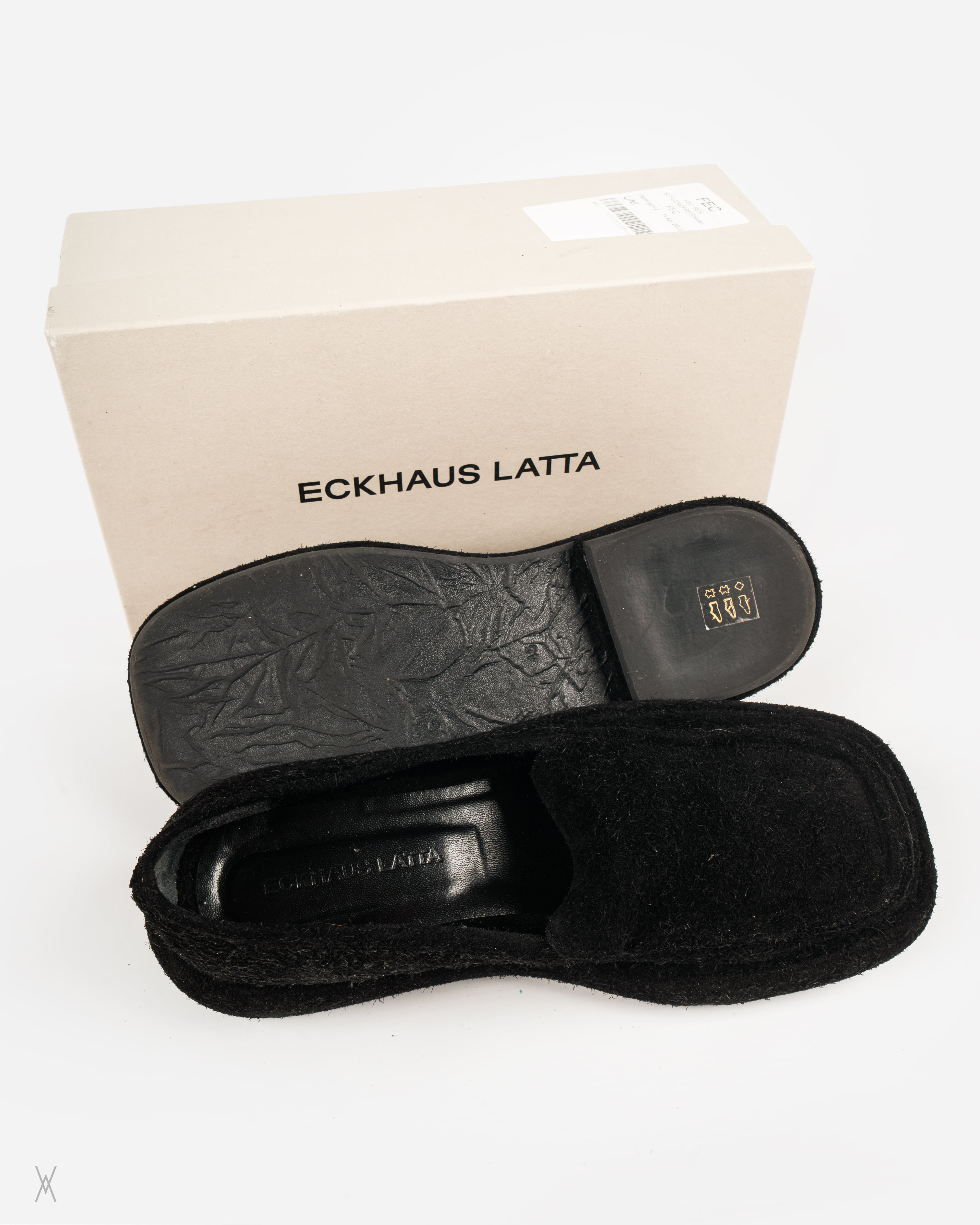 Eckhaus Latta black low-profile loafers – VORHE