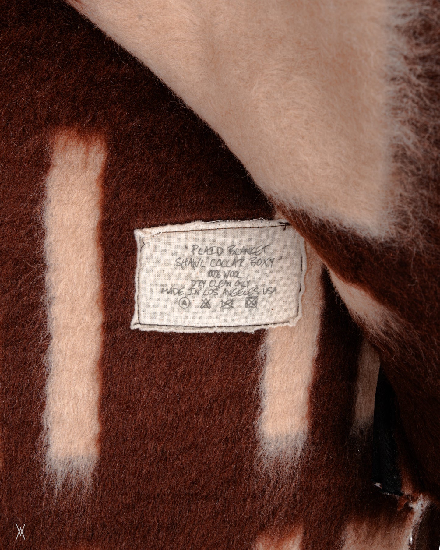 Plaid Blanket Shawl Collar Boxy