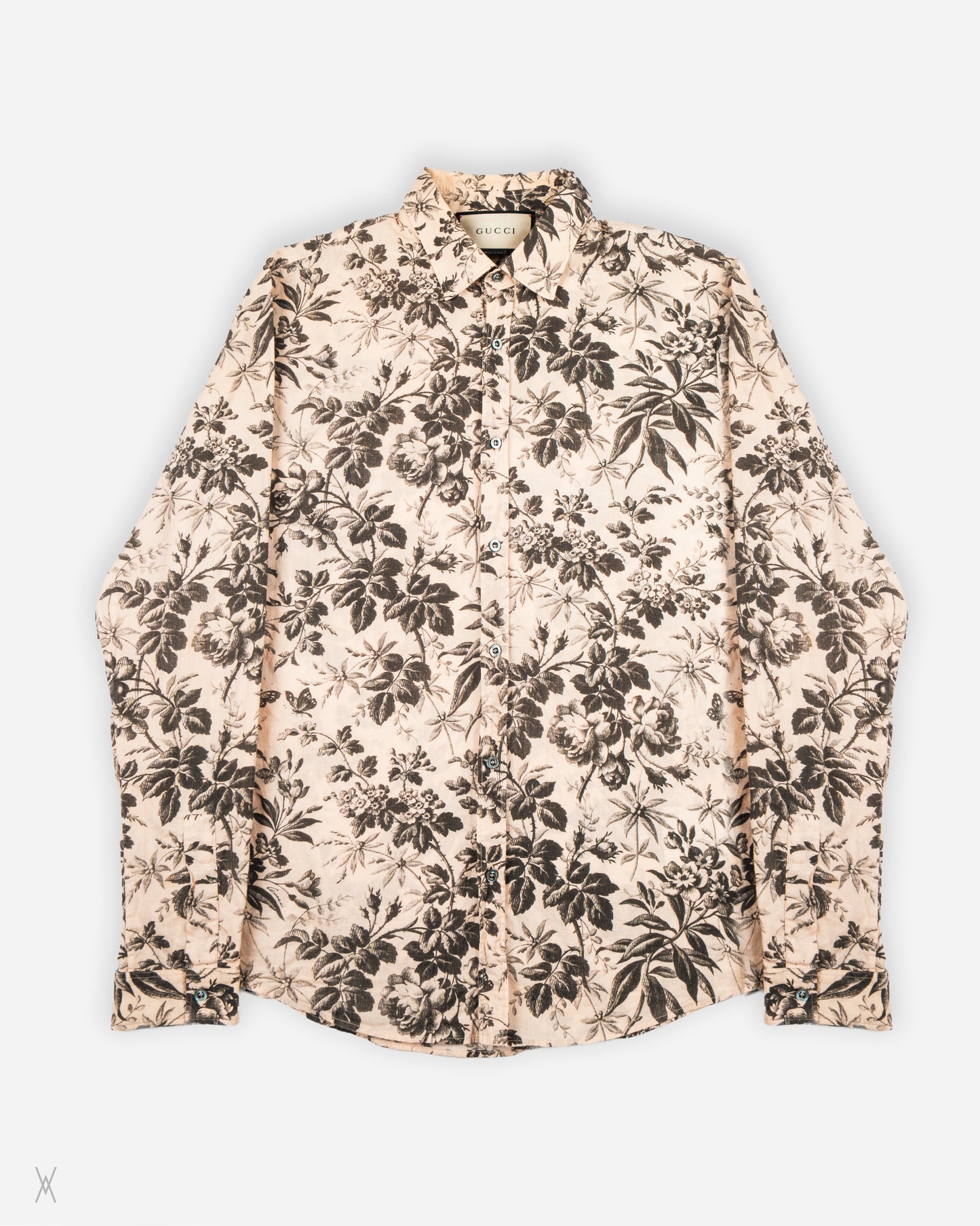 Gucci beige tone floral print shirt
