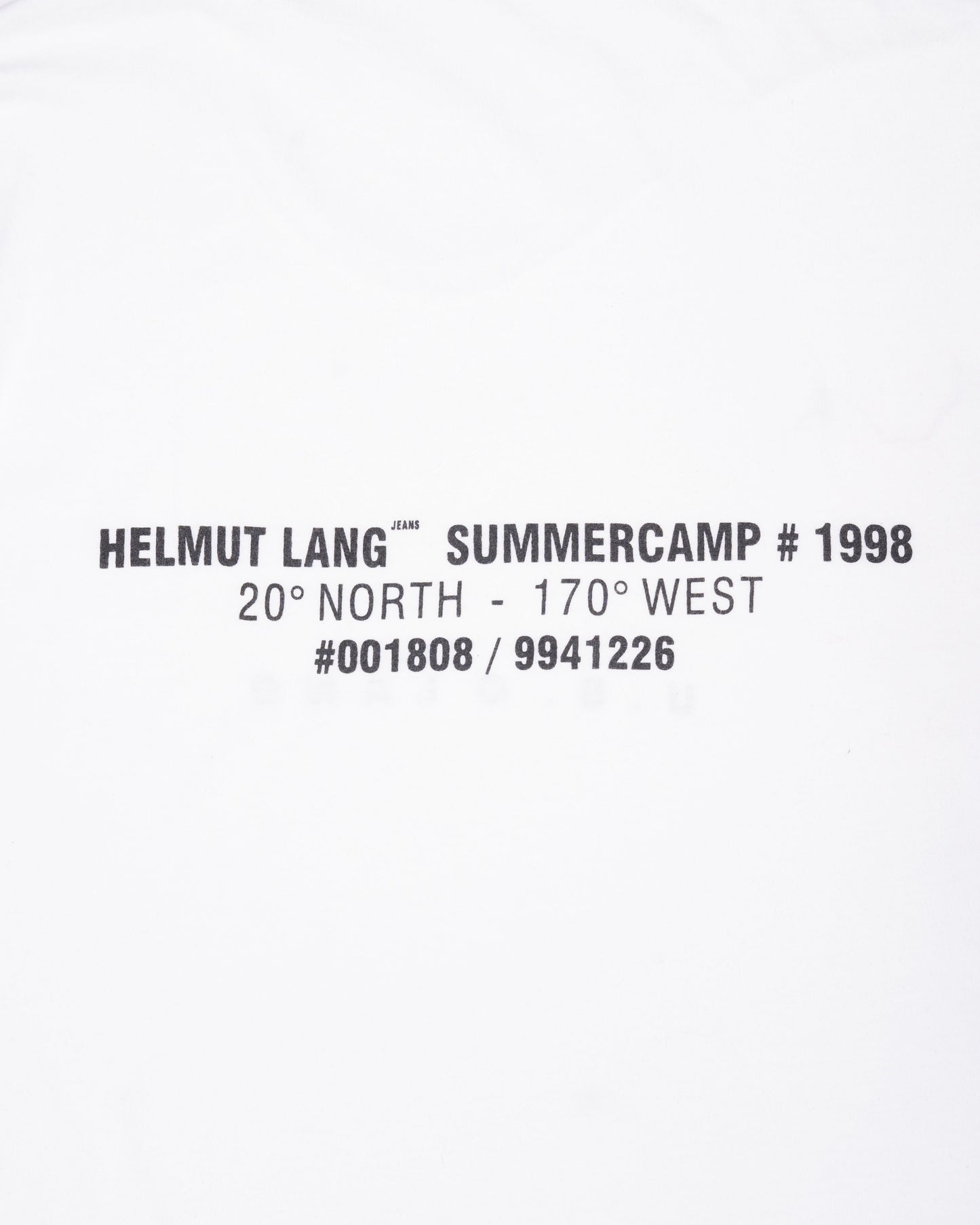 Helmut Lang SS1998 Summercamp Tee