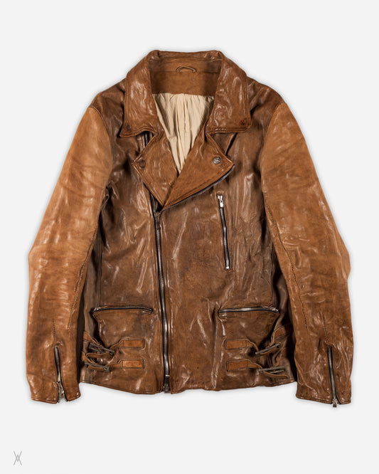 Incarnation Brown Horse Leather Biker Jacket