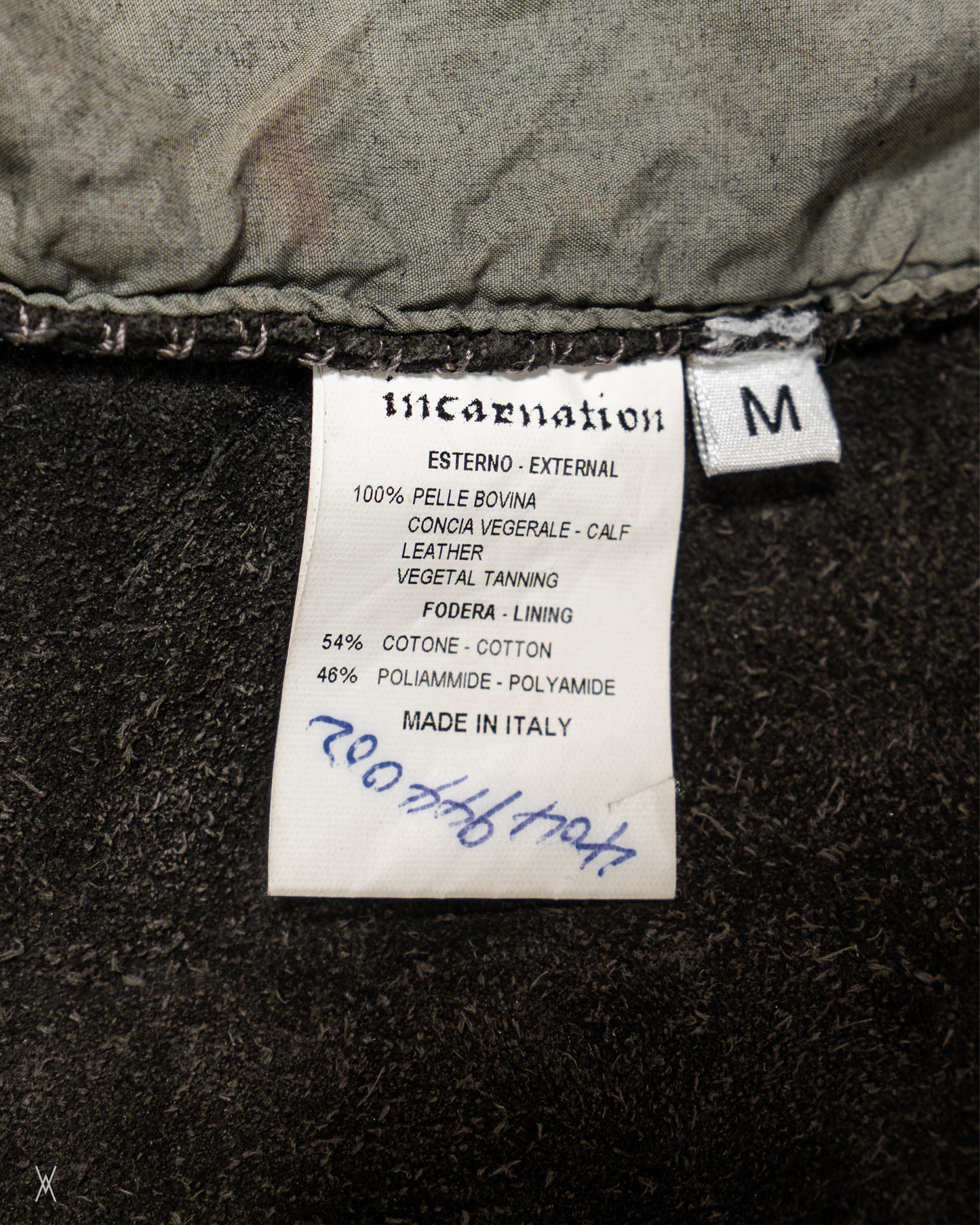 Panelled leather jacket