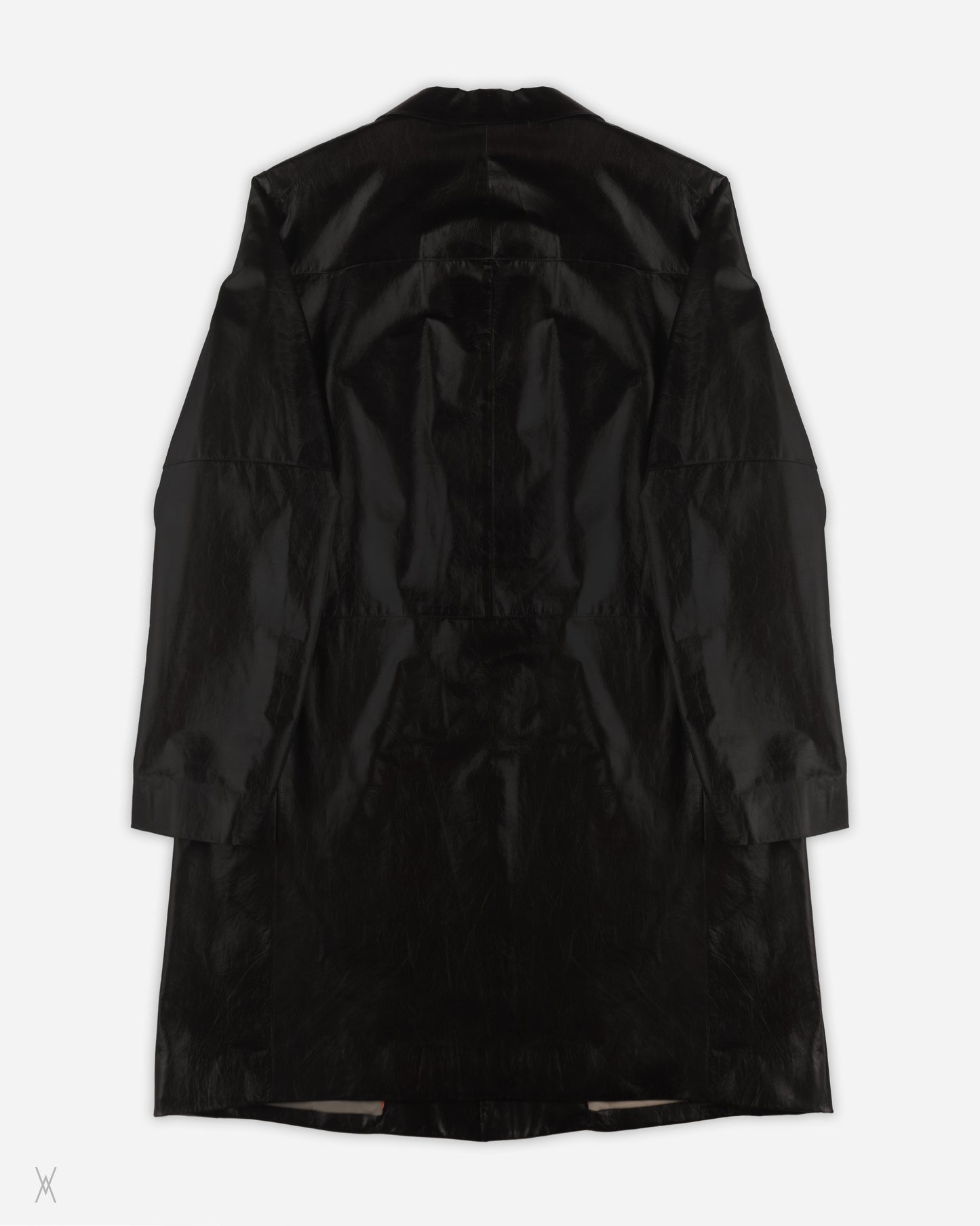 Jil Sander Black Glossy Lamb Leather Coat