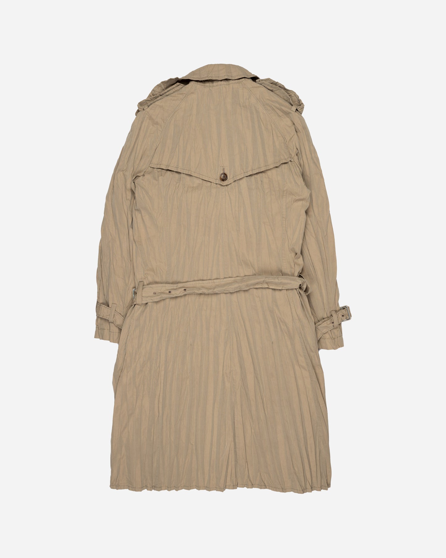 Junya Watanabe Pleated Double Breasted Trench Coat