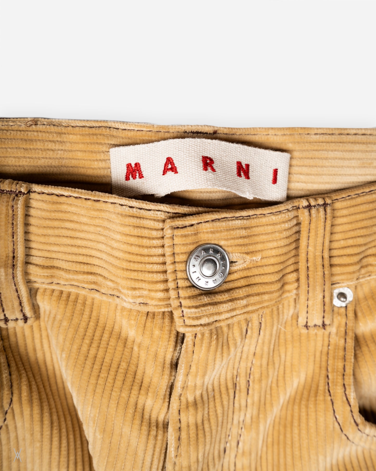 Wide-leg corduroy trousers