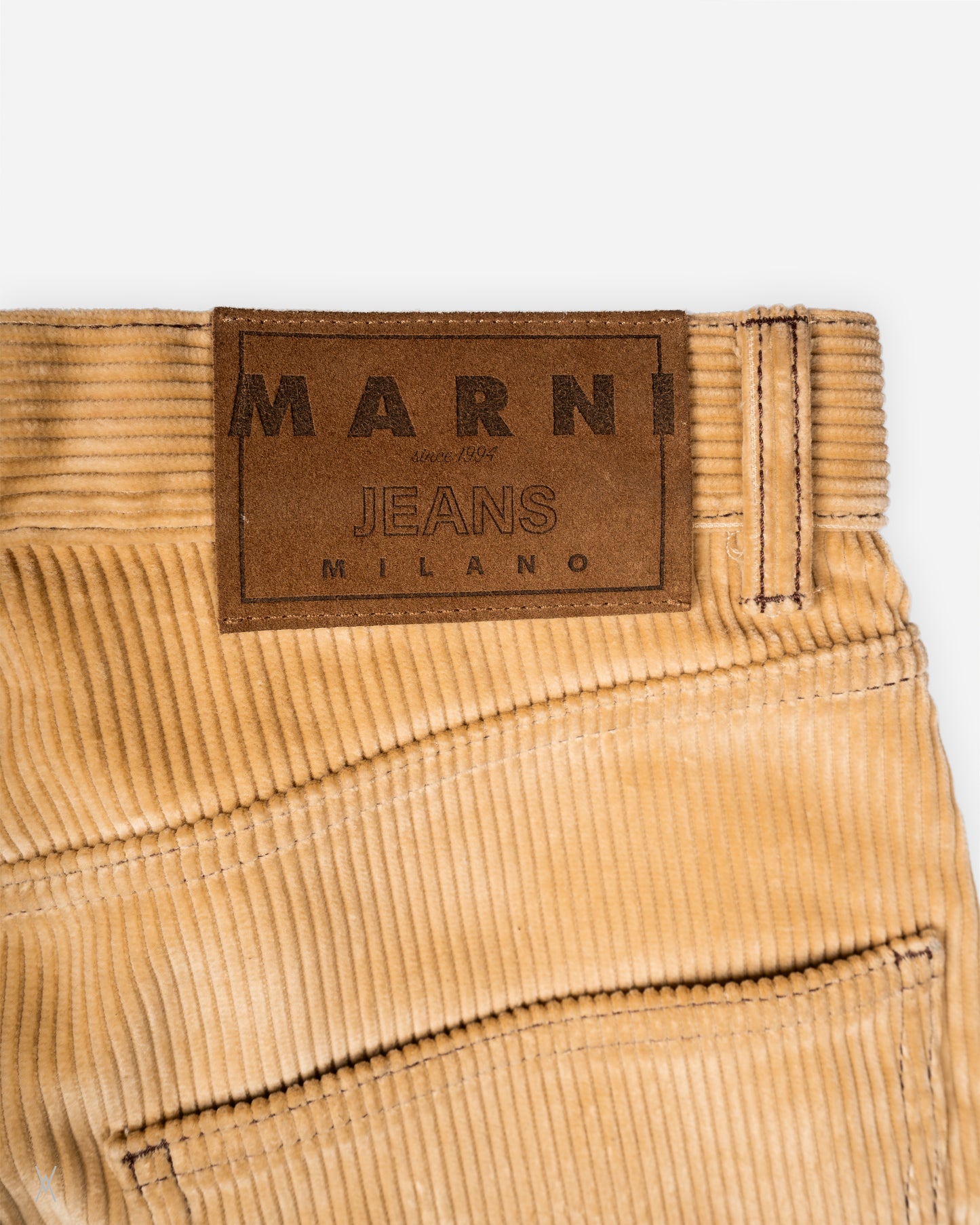 Wide-leg corduroy trousers