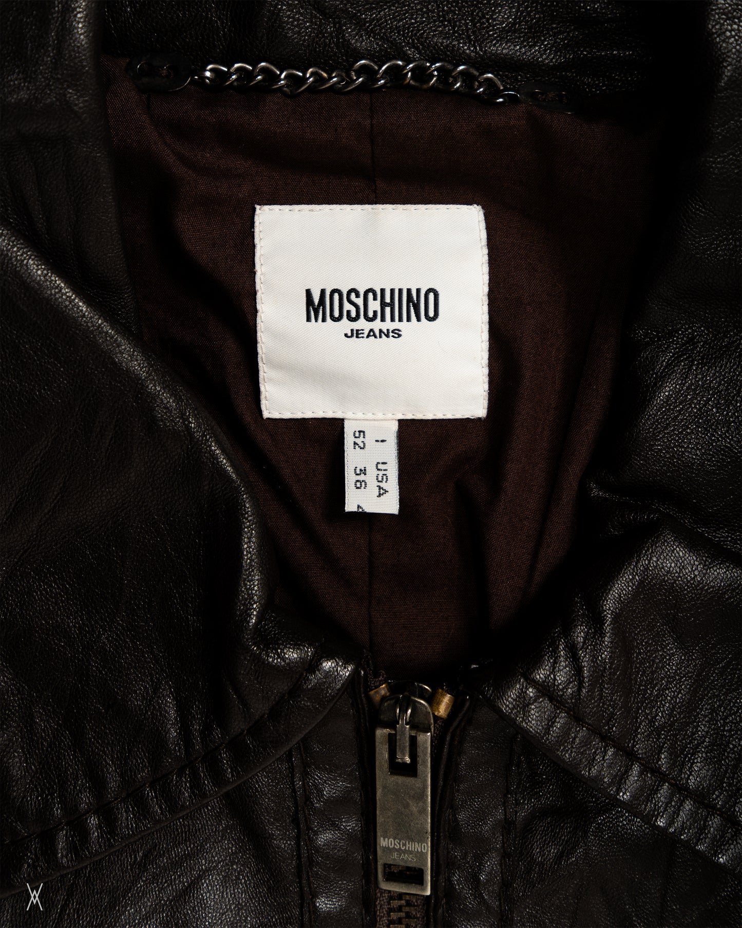 Moschino Jeans Good Luck Leather Jacket