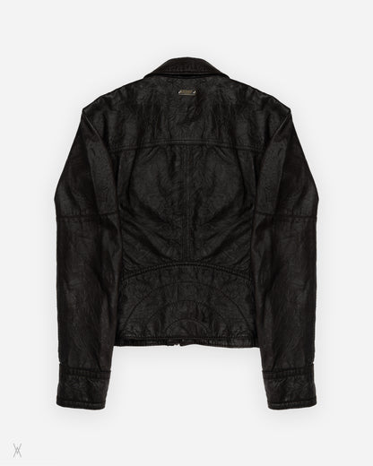 Moschino Jeans Good Luck Leather Jacket