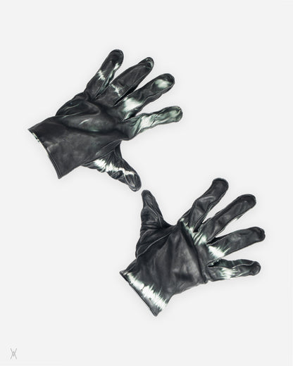 Tie dye leather gloves AW14